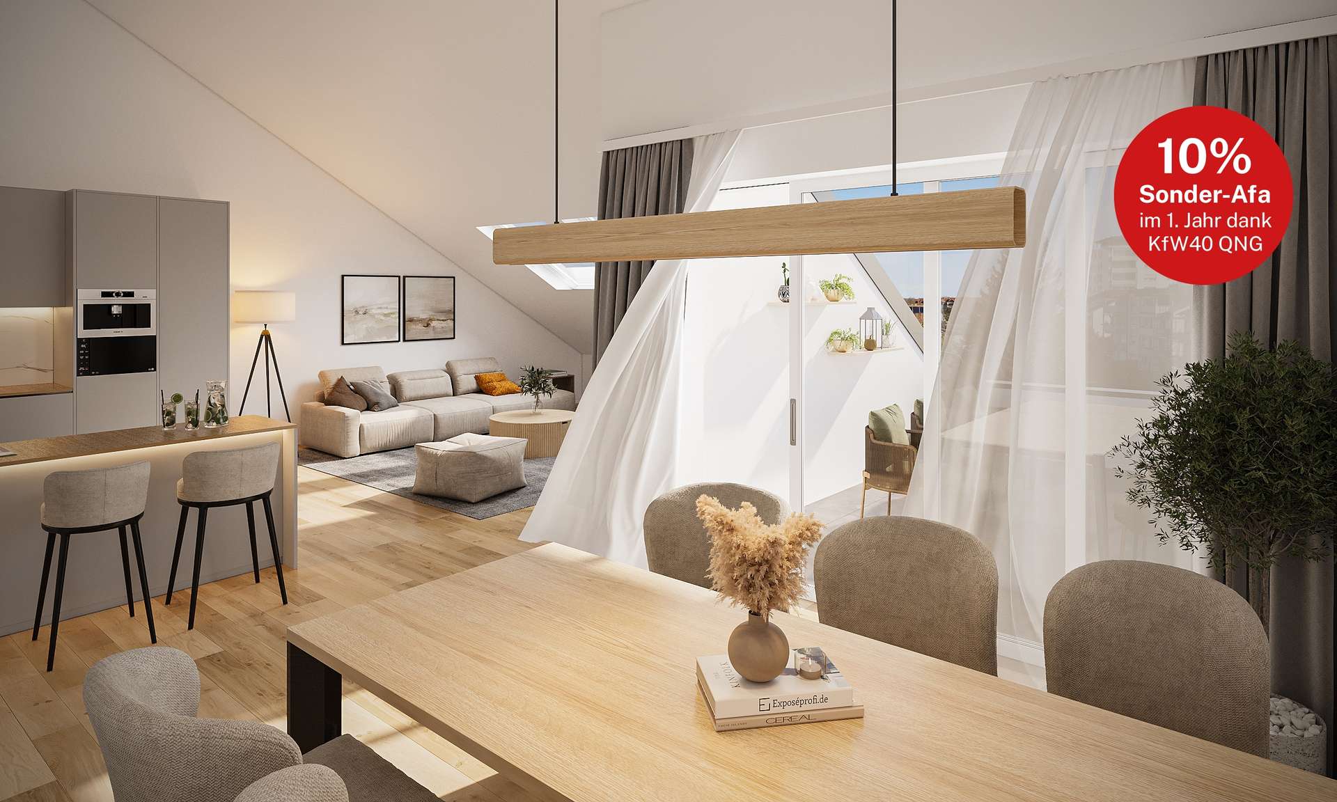 *KfW-40-QNG* Einzigartig! Barrierefreie 3,5-Zi.-Neubauwohnung mit Dachterrasse & hochw. Ausstattung